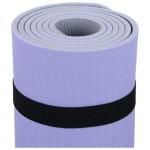 Коврик для фитнеса и йоги ONLYTOP, 183 х 61 х 0,6 см, цвет серый/фиолетовый