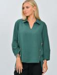 1-17-024-11 блузка "Миранда" темно-зеленый