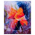 Алмазная мозаика «Золотая рыбка» 30 * 40 см, 35 цветов