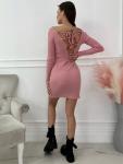 Платье 4004"Спина-Завязки"Розовое