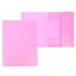 Папка на резинке А4, 500 мкм, Calligrata, Pastel, корешок 20 мм, до 150 листов, тиснение "песок", фламинго