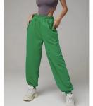 Спортивные штаны женские 4504 "Однотонные-Пояс Резинка"Зеленые