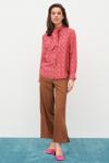 Блуза Colors of PAPAYA 1634 розовый+ бежевый принт
