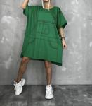 Платье 11001 "Рис-Сарафан" Зеленое