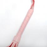 Плетка кожаная, 55 см, розовая
