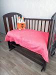 Игрушка-подушка с пледом - Покемон оранжевый (розовый плед)
