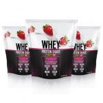 WHEY SHAKE сывороточный белковый коктейль с Клубникой (кусочки ягод), 900 г