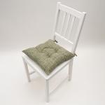 Сидушка на стул с завязками 'Радушная хозяйка (Традиция)' 40х40, рогожка, 'Зелёный'