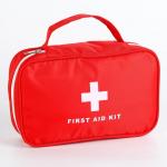 Аптечка дорожная First Aid, цвет красный, 24х12х6 см