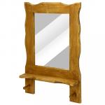 Зеркало в деревянной раме "Ретро" 68х43х9 см, 2 крючка, настенное крепление, липа (Россия)