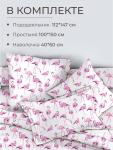 Комплект постельного белья в детскую кроватку, перкаль (Фламинго)