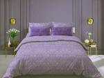 Комплект постельного белья 2-спальный, бязь "Комфорт" (Дамаск, фиолетовый)