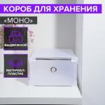 Короб для хранения выдвижной «Моно», 34_22_13 см, цвет белый