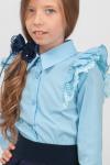 Блузка для девочки SP0422 длинный рукав Голубой