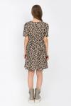 Платье для девочки Леопард короткий рукав-фонарик арт. ПЛ-372 Леопард