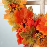Венок на дверь интерьерный "Осенние листья" 45х3,5х37 см