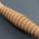 Массажёр «Скалка», универсальный, d 4 * 22 см, с резьбой, деревянный