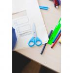 Ножницы канцелярские 13 см, травмобезопасные, пластиковые ручки, закруглённые концы, МИКС
