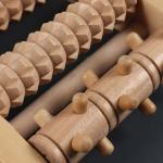 Массажёр «Барабаны», 5 рядов с шипами, 27 * 19 * 5 см, деревянный