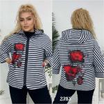 Ветровка SIZE PLUS в полоску цветок KSU