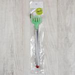 Массажёр - чесалка, универсальный, с раздвижной ручкой, 23/48 см, цвет серебристый/зелёный ONLITOP