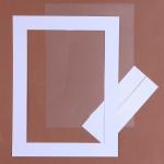 Паспарту размер рамки 35 * 26 см, прозрачный лист, клейкая лента, цвет белый