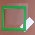 Паспарту размер рамки 35 * 35 см, прозрачный лист, клейкая лента, цвет зелёный