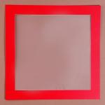 Паспарту размер рамки 35 * 35 см, прозрачный лист, клейкая лента, цвет красный