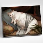Картина по номерам 40 * 50 см «Толстый котик» 23 цвета