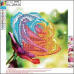 Алмазная мозаика 5D «Роза» 30 * 30 см, без подрамника, частичное заполнение