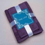 Комплект махровых полотенец «Бабл», размер 50x80 см -1 шт, 70x130 см - 1 шт, цвет фиолетовый