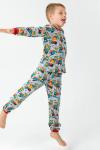 Детская пижама с брюками Супер Пес с начесом Серый