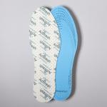 Стельки для обуви, универсальные, дышащие, с антибактериальным покрытием, 36-47 р-р, пара, цвет белый/голубой