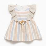 Платье для девочки, цвет бежевый, рост 68см