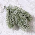 Декор "Веточка ели со снегом", набор 2 шт, размер 1 шт 12 см