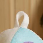 Шапка для бани детская с аппликацией русалочки "Лилак", войлок
