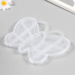 Шкатулка пластик для мелочей "Бабочка" прозрачная 13 отделений 14х18,5х2,5 см
