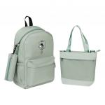 Рюкзак MESHU Tender Mint, 43*30*13 см, 1 отделение, 3 кармана, уплотн. спинка, в комплекте сумка-шоппер 33*30 см, пенал 20*5*5 см, MS_49201