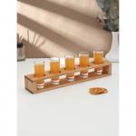 Доска для подачи, 38_7_5.5 см, на 5 шотов, берёза