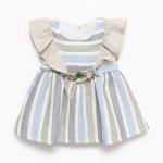 Платье для девочки, цвет голубой, рост 68см