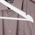 Вешалка деревянная с перекладиной, покрытие Soft-Touch, 3 шт, 44,5*1,2*23 см, цвет белый