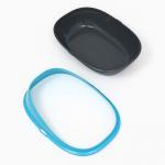 Pet-it туалет для кошек с бортиком, 59x39x23, серый/бирюзовый