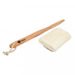 Мочалка из люфы на деревянной ручке съёмной, 40 см, medium, для бани и сауны Банные штучки /30