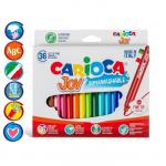 Фломастеры 30 цветов 36 штук Carioca Joy, 2.6мм, смываемые, увеличенный ресурс, суперяркие, европодвес
