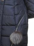 029 Пальто зимнее женское (холлофайбер, натуральный мех чернобурки)