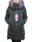 163-096 Пальто зимнее женское (холлофайбер, натуральный мех чернобурки)