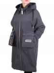 ZW-2306-C GRAY/PURPLE Пальто демисезонное женское (100 гр. синтепон) BLACK LEOPARD