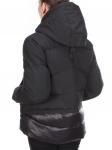 21068 BLACK Куртка зимняя женская FLANCE ROSE (200 гр. холлофайбера)