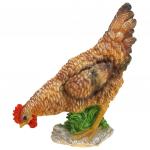 Скульптура-фигура для сада из полистоуна "Курица клюющая" 27х32 см (Россия)