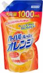Mitsuei Средство для мытья посуды, фруктов и овощей аромат апельсин мягкая упаковка 1000мл СУ